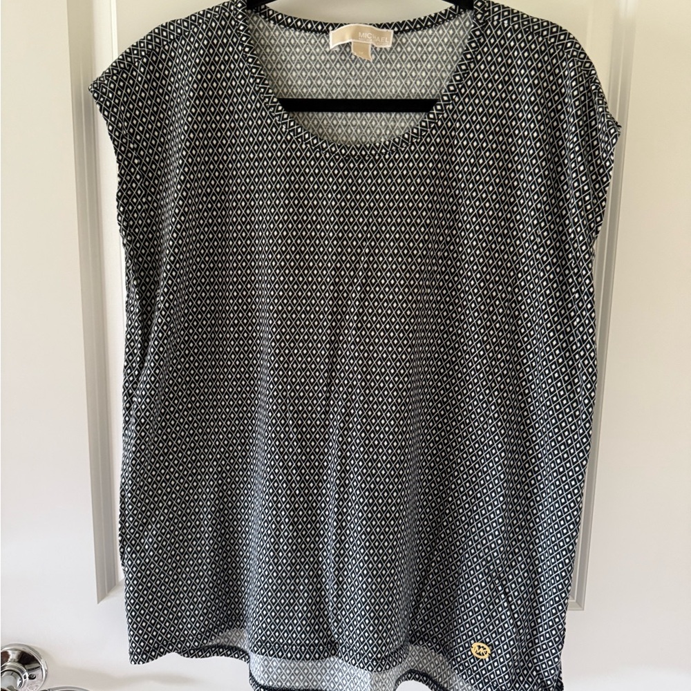 Michael Kors Monochrome Patterned Blouse